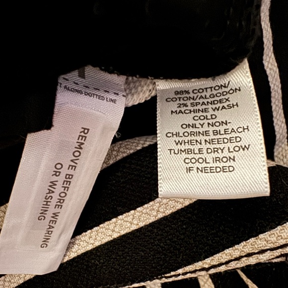 Ann Taylor LOFT Riviera Pant Marisa Fit Woven Ankle Crop Navy Stripe Sz 6 Preppy - Picture 7 of 9